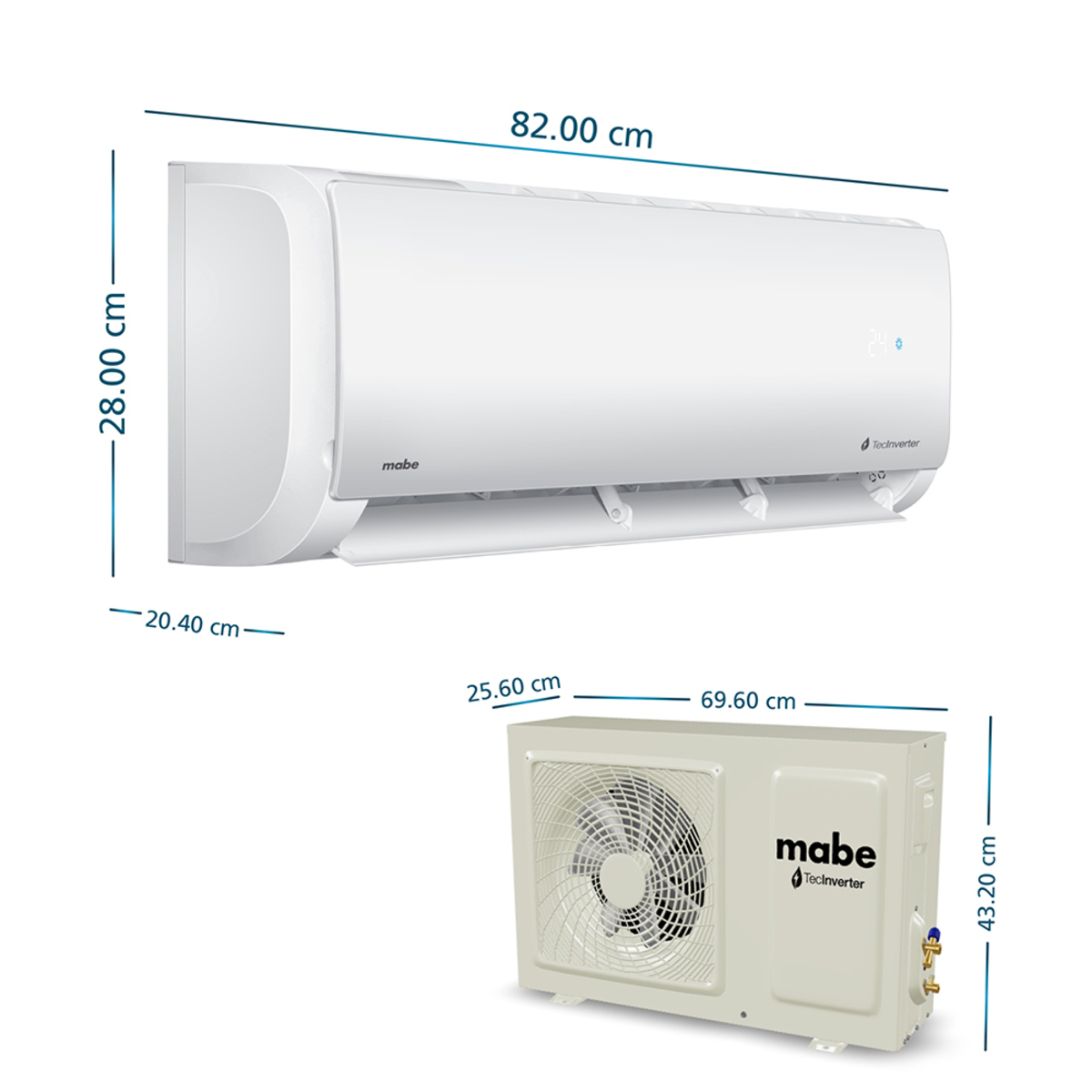 Aire Acondicionado Inverter 220V 12000 BTU Blanco Mabe - MMI12CDBWCCC9 ...