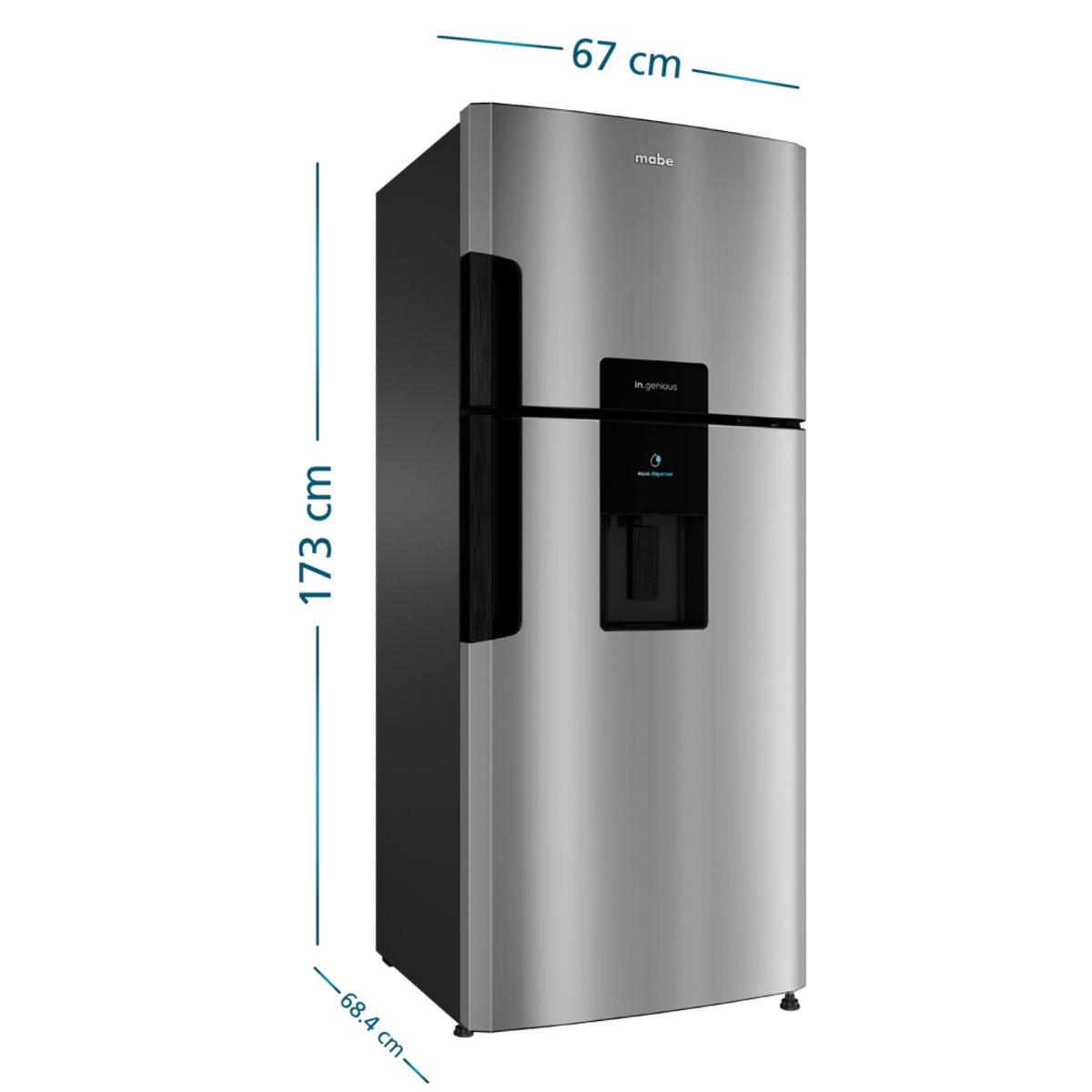 Nevera No Frost 415 L Brutos Inox Mabe - RMP415YCU | Neveras ...