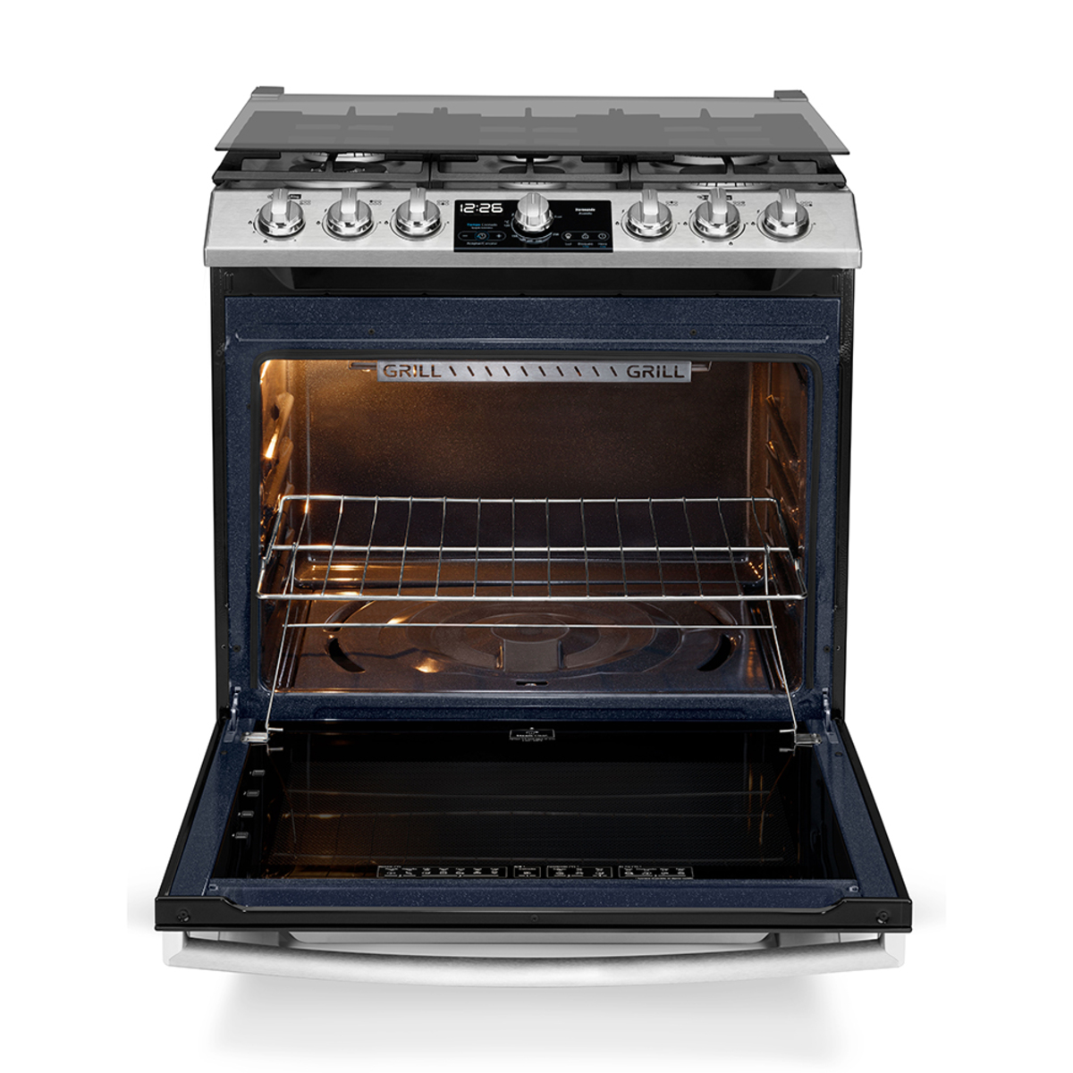 C_Mabe-Estufa-76-cm-Inoxidable-EMH7613DATSS0-Abierto-Sin-Props