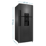 B_Mabe_Refrigerador_415Lts_Black_Steel_RMP415ZPC_Derecha_Isometrico
