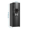 C_Mabe_Refrigerador_247Lts_Black_Steel_RMA247FXCC_Isometrico