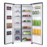 E_Mabe_Refrigerador_520Lts_Black_Steel_MSD565QKLSP0_Frontal_Con_Props