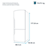 Refrigerador Bottom Freezer 25 pies cúbicos (699 L) Acero Inoxidable IO Mabe - IDM25ESKCSS