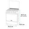 Cocina de Piso a Gas 76 cm Grafito Mabe - EM7610SG0