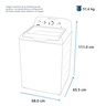 Lavadora Aqua Saver Green Automática 20 kg Blanca Mabe - LMA70213CBAB0