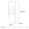 Nevera Bottom Freezer 314 L Brutos Black Steel Mabe - RMB300IZBRP0