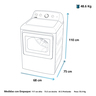 Secadora a Gas 7.4 cuft (24 kg) Diamond Gray con Sanitizado Mabe - SMG17R8MSDAB0
