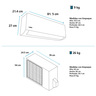 Aire Acondicionado Inverter 110 V 12000 BTUs Blanco MABE - MMI12CABWCCCHI8