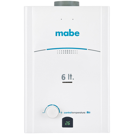 Calentador de agua de Gas Natural 1 Servicio 6 L Blanco Mabe - CMP60TNBN