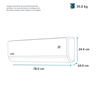 Aire Acondicionado Mini Split Tradicional Solo Frío 220 V 1.5 Toneladas (18,000 BTU) Silver Mabe - MMT18CDBSCAM8