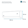 Aire Acondicionado Mini Split Inverter Solo Frío 110 V 1 Tonelada (12,000 BTU) Espejo Mabe - MMI12CADGCAM9
