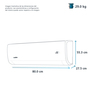Aire Acondicionado Mini Split Inverter Frío-Calor 220 V 1 Tonelada (12,000 BTU) Espejo Mabe - MMI12HDMCAM9