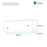 Aire Acondicionado Mini Split Tradicional Solo Frío 110 V 1 Tonelada (12,000 BTU) Silver Mabe - MMT12CABSCAM8