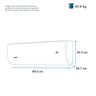 Aire Acondicionado Mini Split Inverter Frío-Calor 220 V 2 toneladass (24,000 BTU) Blanco Mabe - MMI24HDBWCAM8