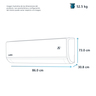 Aire Acondicionado Mini Split Inverter Solo Frío 220 V 2 toneladass (24,000 BTU) Espejo Mabe - MMI24CDMCAM8