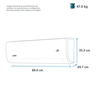 Aire Acondicionado Mini Split Inverter Frío-Calor 220 V 2 toneladass (24,000 BTU) Espejo Mabe - MMI24HDMCAM8