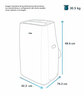 Aire Acondicionado Portátil Frío-Calor 110 V 1 Tonelada (12,000 BTU) Blanco Mabe - PTM12CABWAXM1