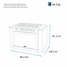 Estufa de Empotre 80 cm (30 pulgadas) Inoxidable Mabe - XOC80802CT0