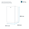 Frigobar Manual 90 L (4 pies) Inoxidable Mabe - RMF0411PYMX0