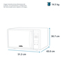 Horno de microondas 1.1. pies cúbicos (30 L) 120 V Espejo Mabe - HMM111SEJ