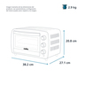 Horno tostador 9 litros (4 rebanadas) 120 V Negro Mabe - HTM09N